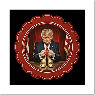 TRUMP,golden shoes Posters and Art